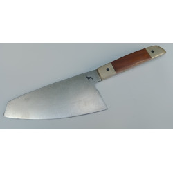 Couteau Type Santoku Inox Bronze et Prunier Stabilisé
